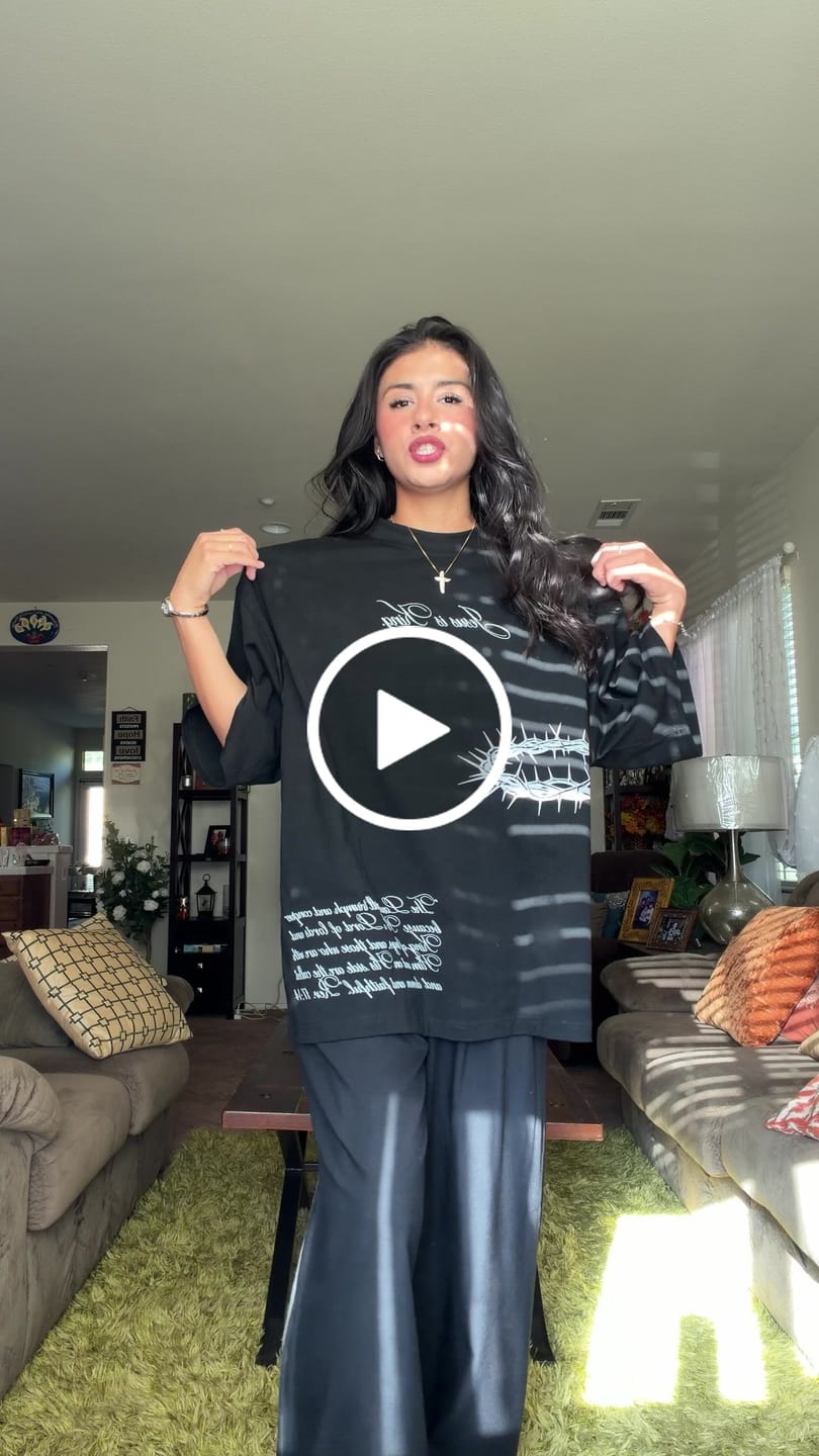 Customer video review of Jesus is King Jumbo Print Tee - Black (Oversized)