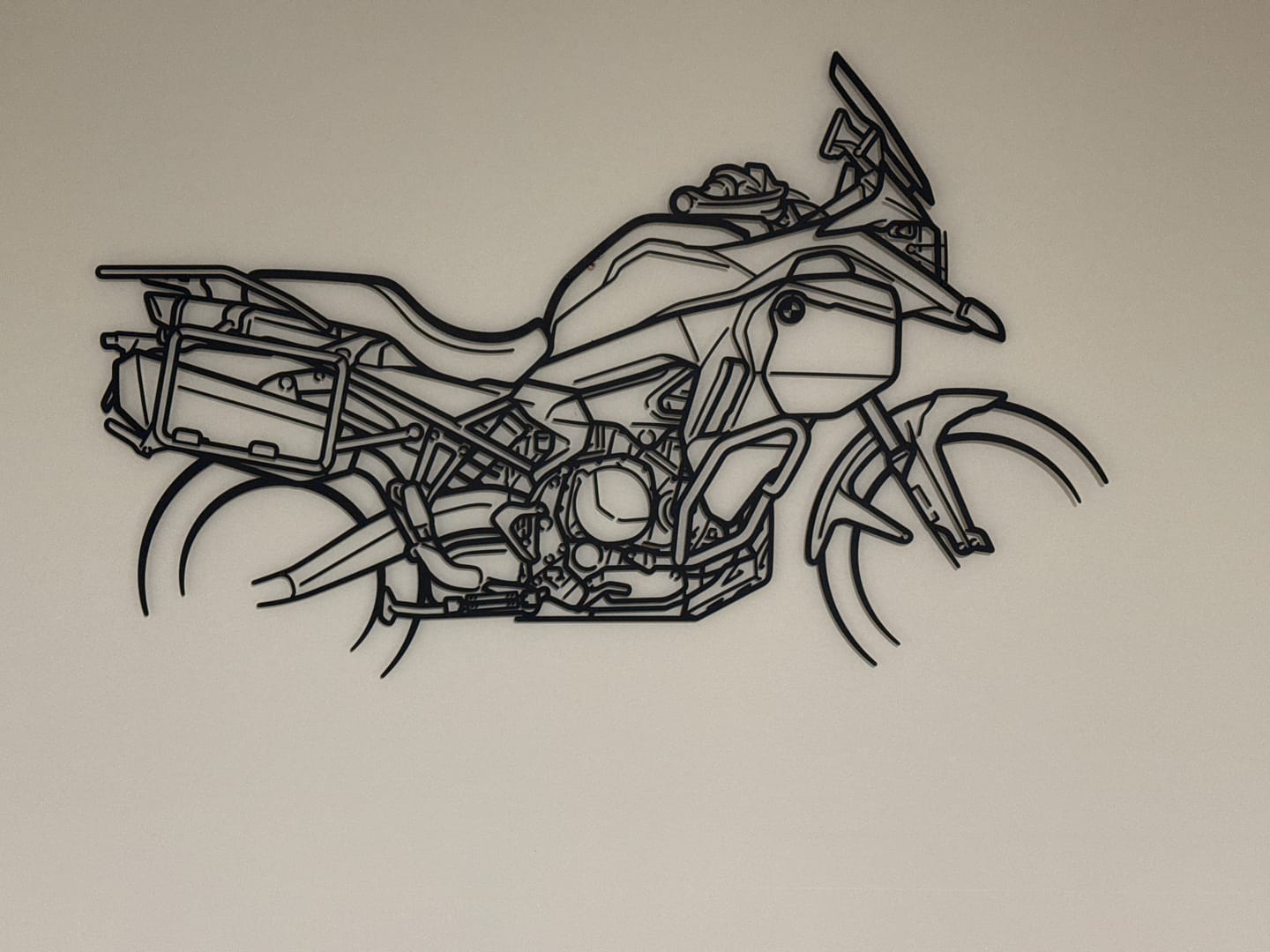Customer photo review of Your Custom Bike Silhouette Metal Wall Art Service