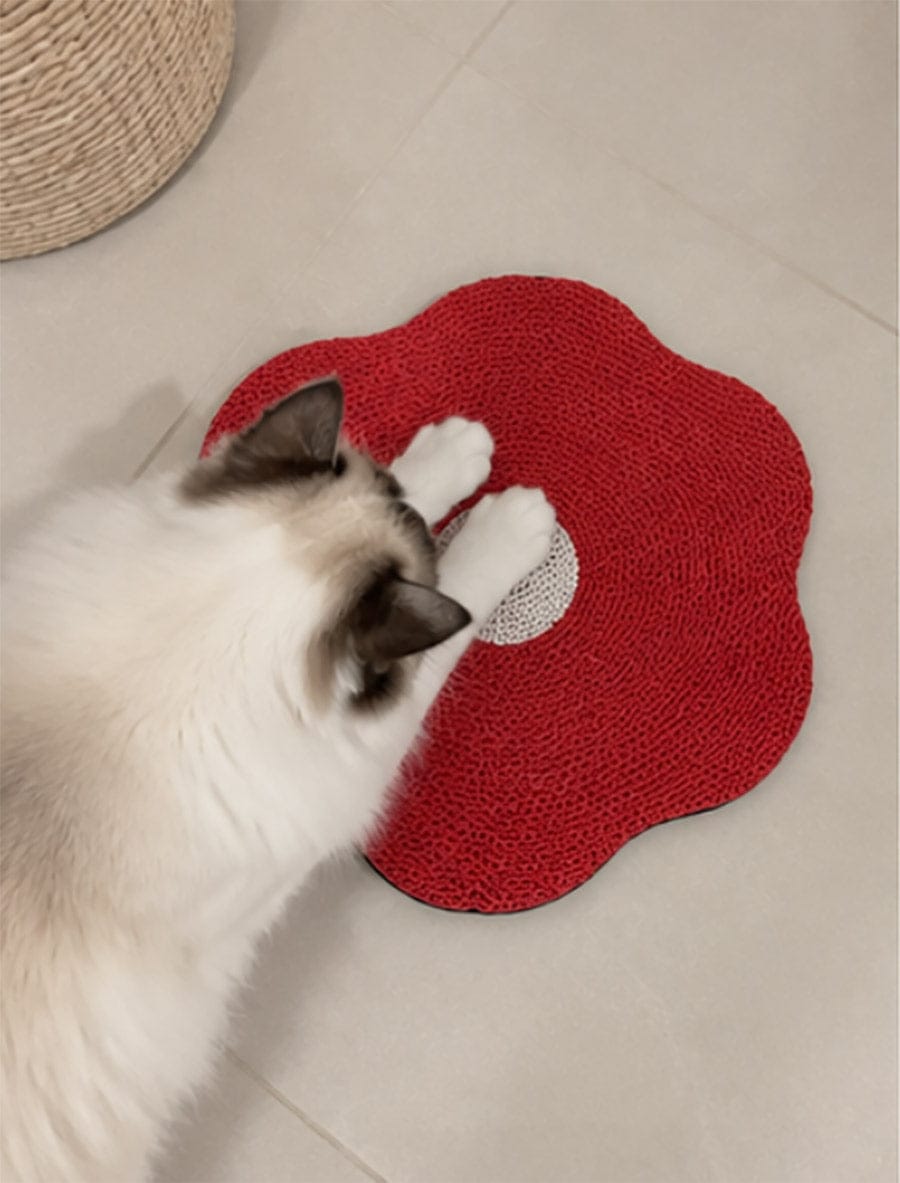 Customer photo review of Flower-Shaped, Connectable, Non-Shedding Plant Pulp Cat Scratching Pad