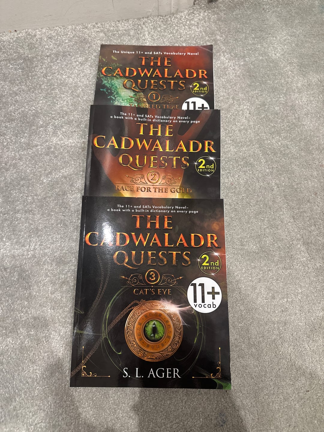 Customer photo review of The Cadwaladr Quests: 11+ Vocabulary Reading Book Trilogy (11+ Vocabulary Novels)