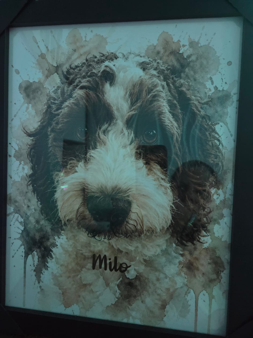 Customer photo review of Watercolour Realistic Portrait - Personalised Poster