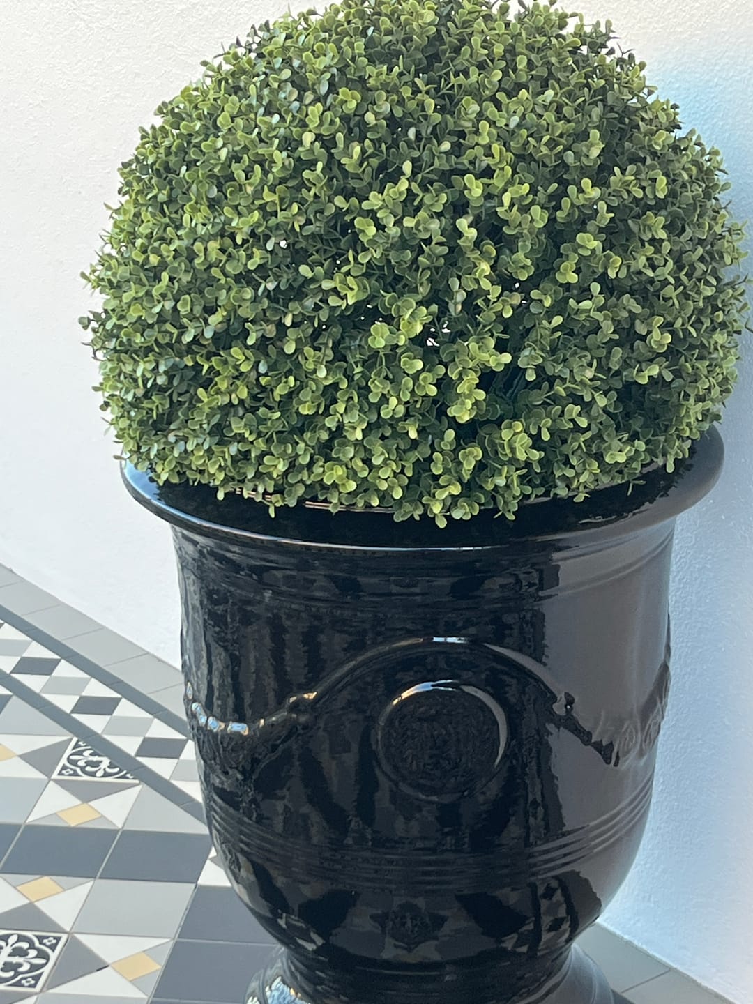 Customer photo review of Large Artificial Topiary Ball Natural Buxus 44cm UV Resistant