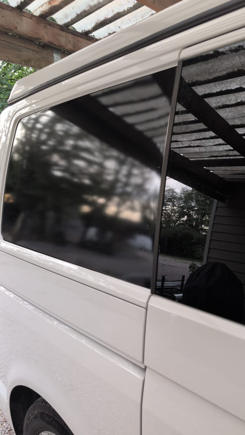 Customer photo review of VW Transporter Blackout Window Decal – T5 T6 T6.1 Multivan Compatible