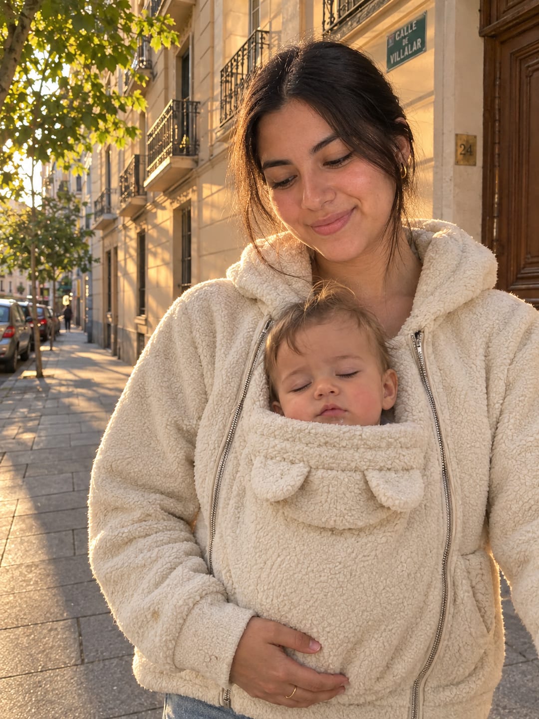 Customer photo review of Sudadera canguro para bebés