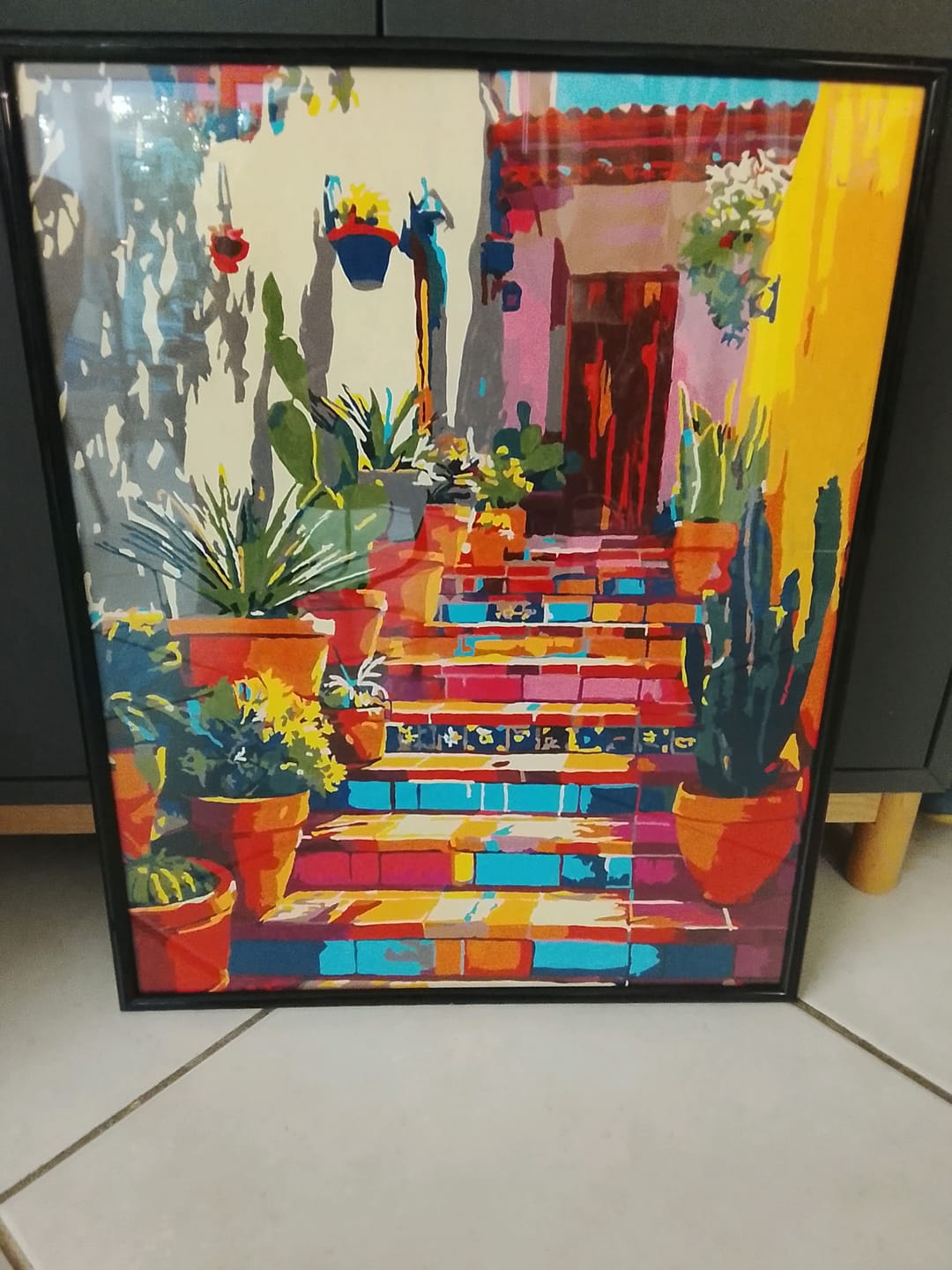 Customer photo review of Stairs to Mexico | Paint by Number