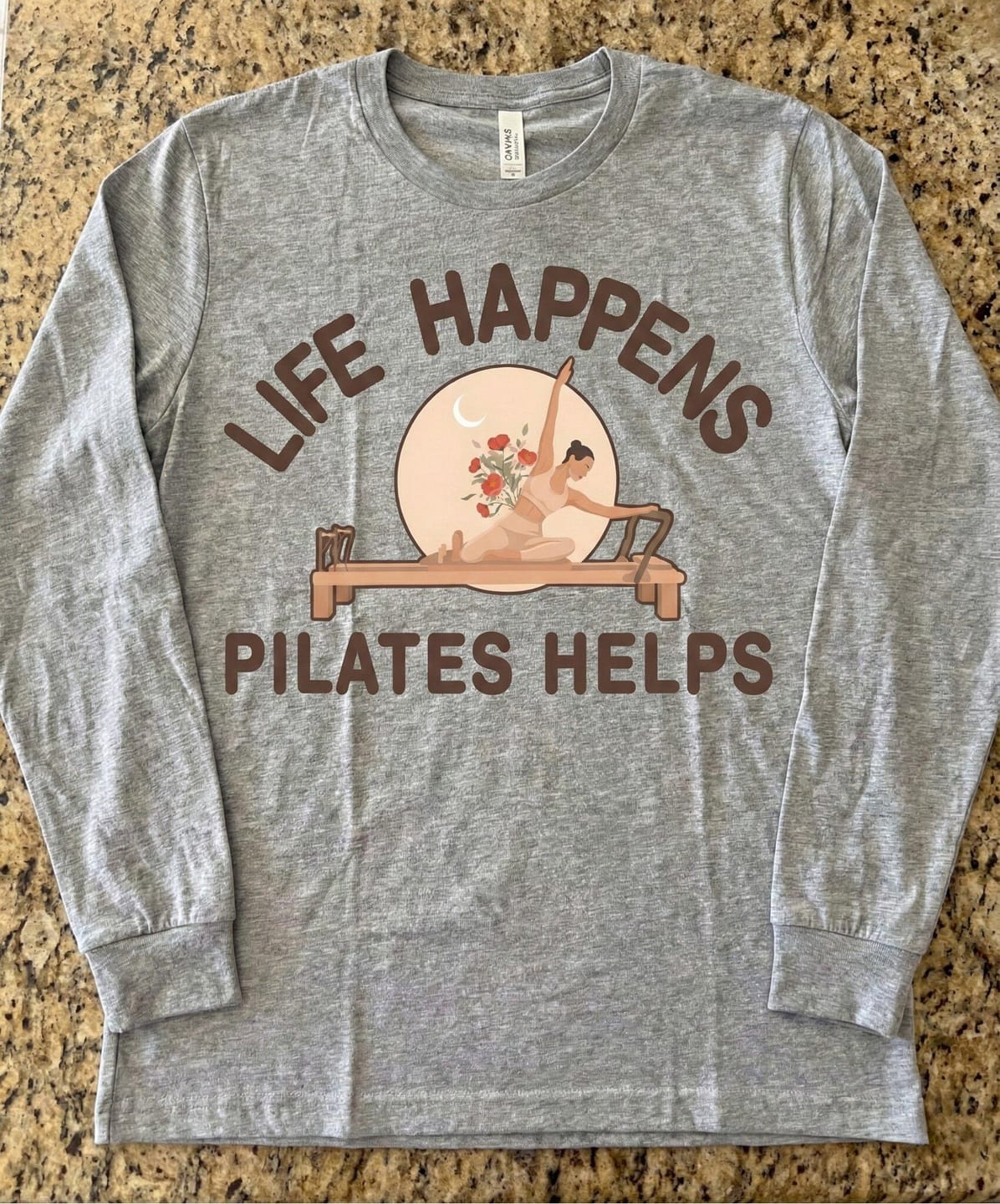 Customer photo review of Pilates Helps Me Grow T-shirt