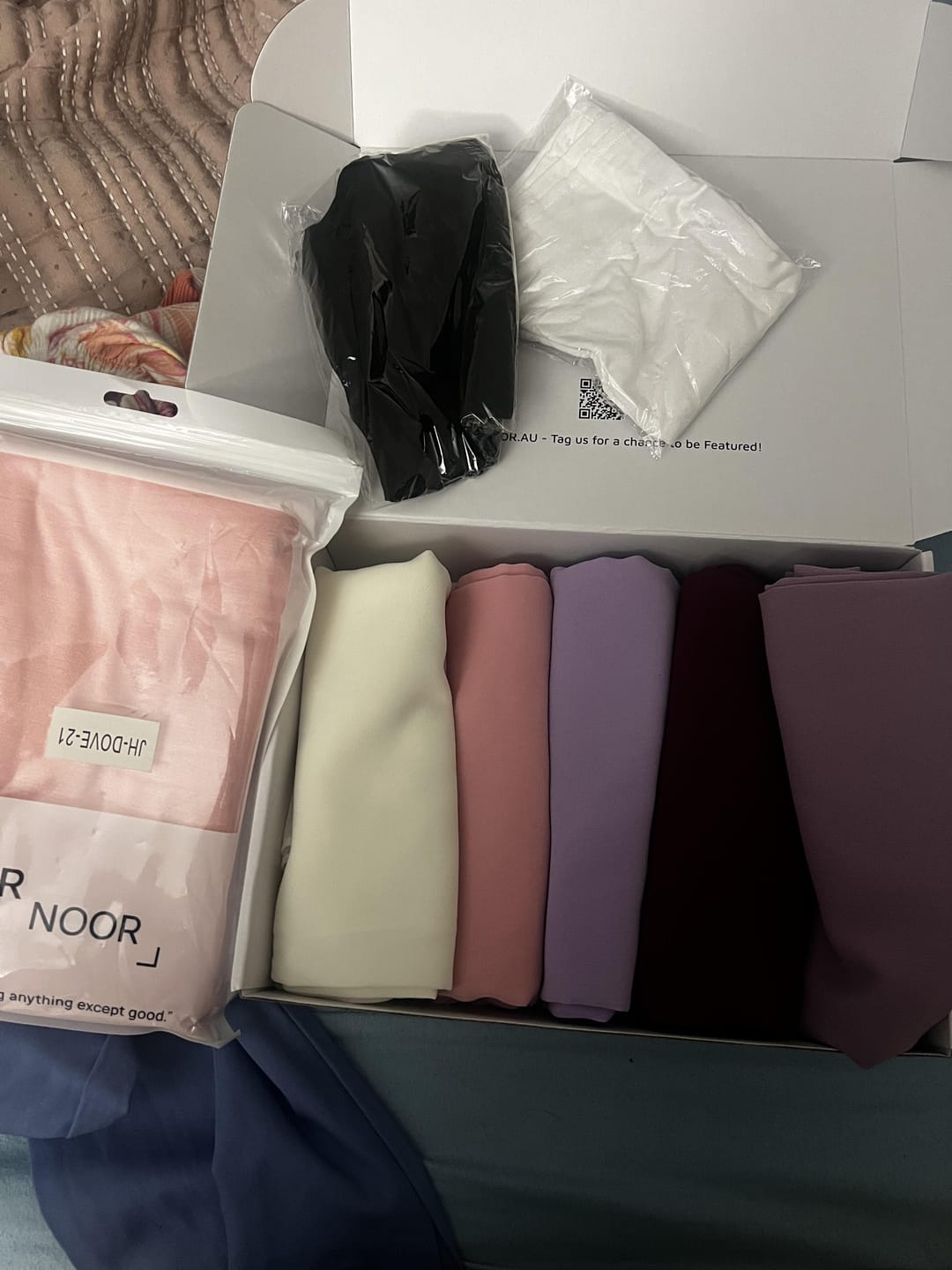 Customer photo review of Rose Chiffon Hijab Box