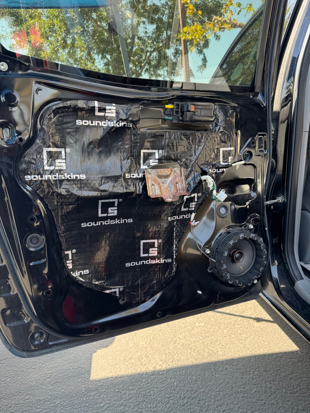 Customer photo review of SoundSkins | Classic Black Sound Deadening Kit Double Layer Mat | SSK-CLASSICBLACK | Pure Rubber Butyl & Diamond Embossed Foil, 38.75 sq ft