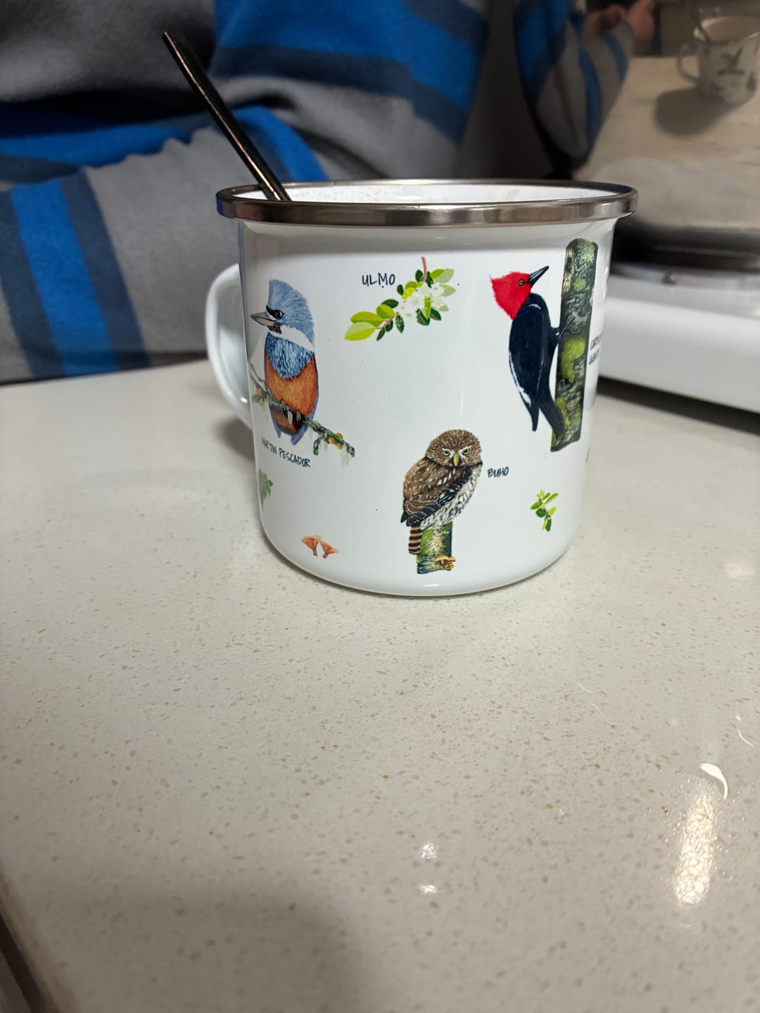 Customer photo review of Tazón enlozado Pajaros chilenos
