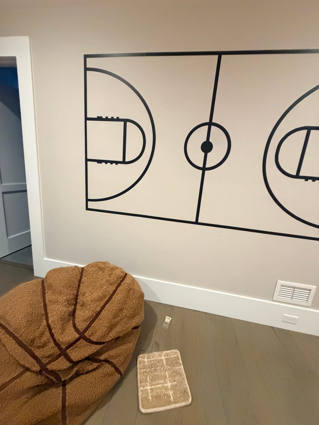 Customer photo review of Basketball Court Wall Decal Sticker. #1320