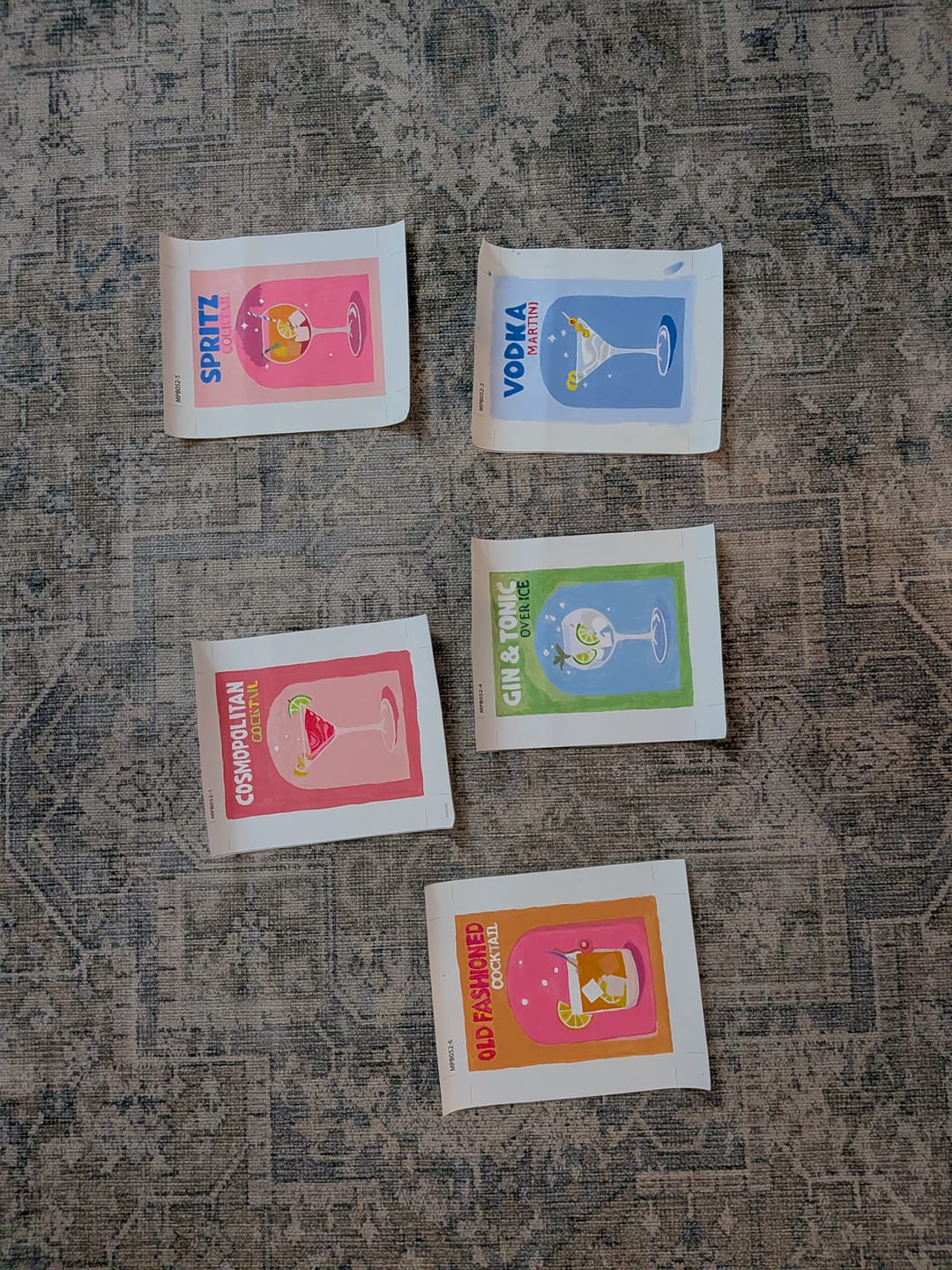 Customer photo review of 6 Mini Paintings - Colorful Cocktail Set