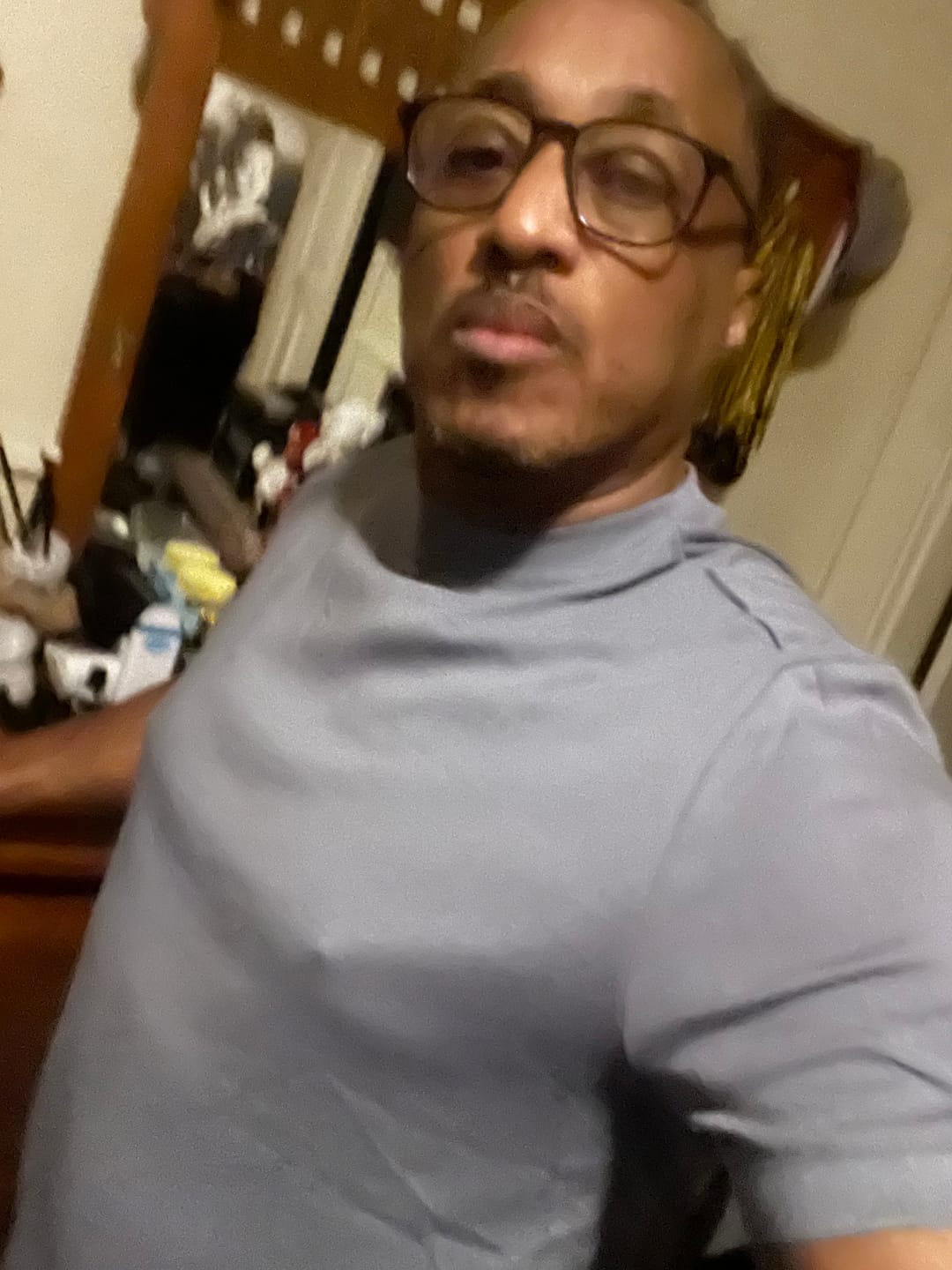Customer photo review of Mock Neck T-Shirt
