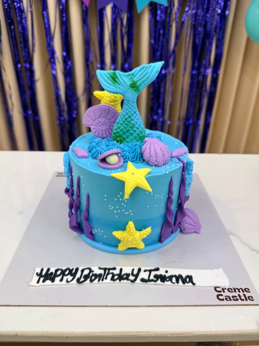 Customer photo review of Mermaid Wave Birthday Cake