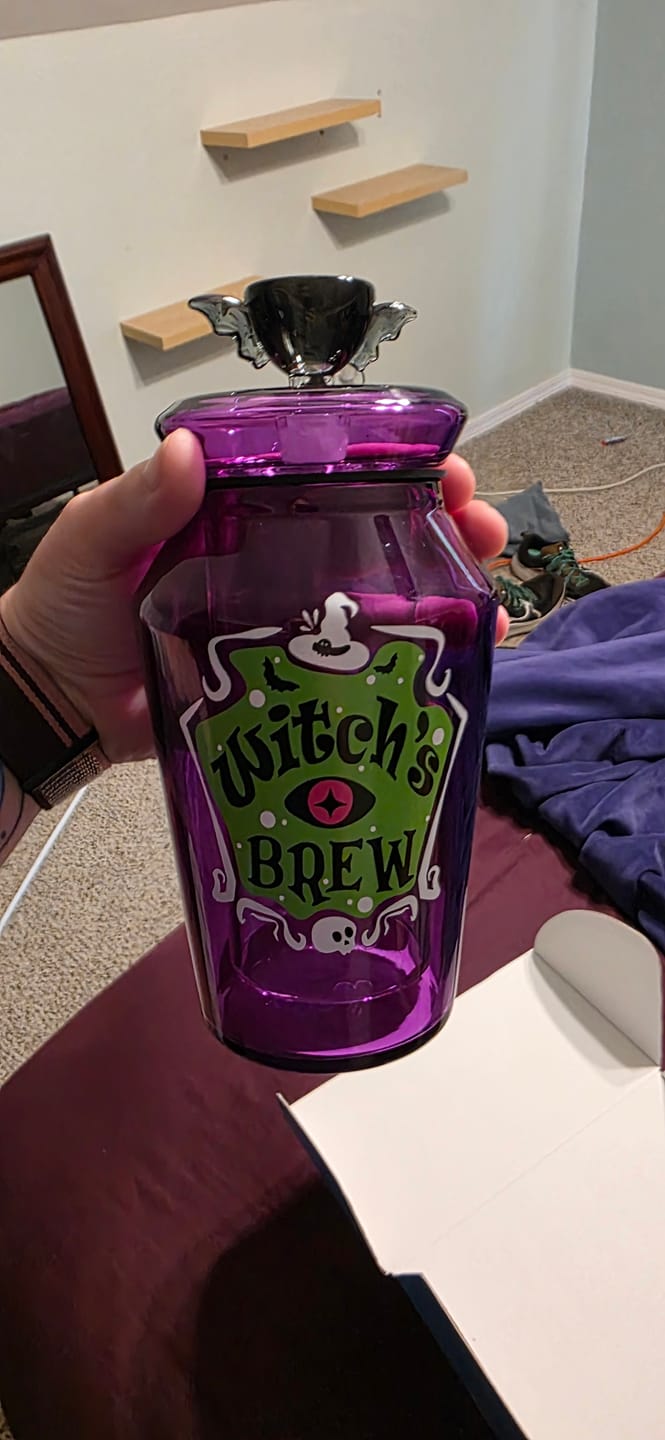 Customer photo review of Witch's Brew Gravity Bong (Limited Edition)