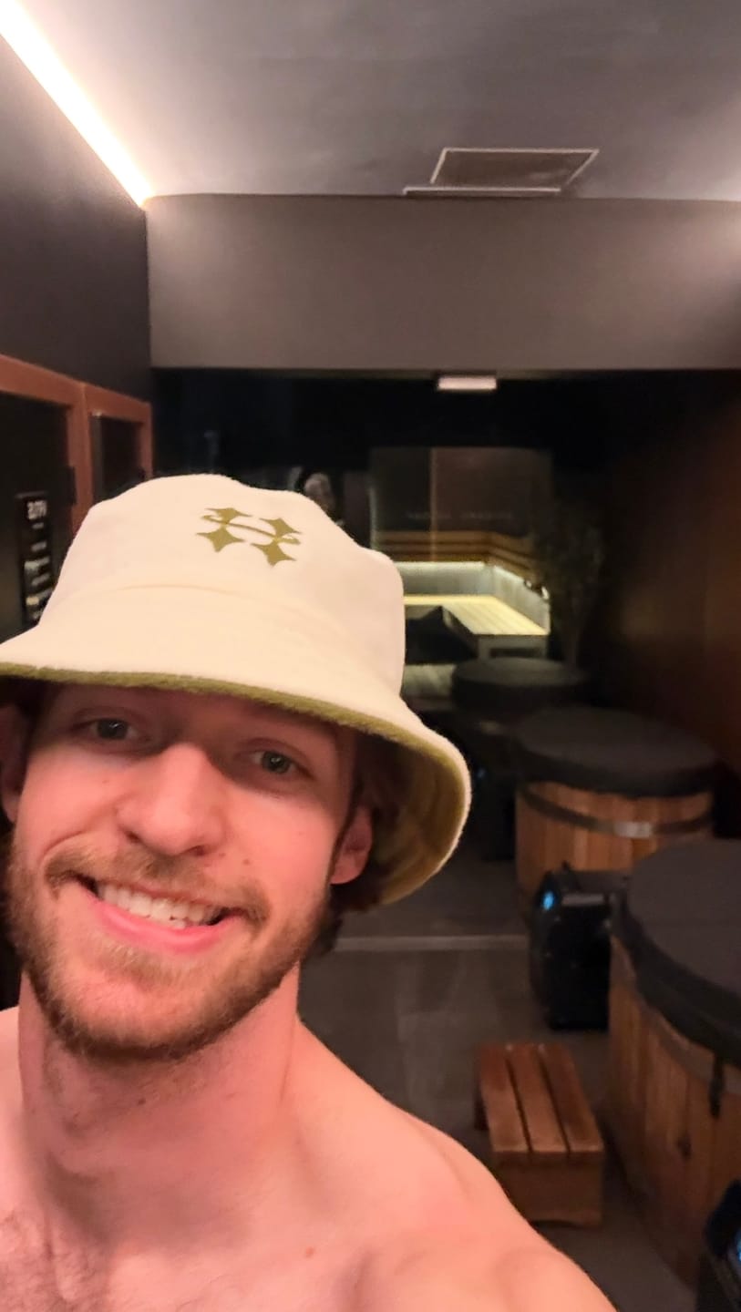 Customer photo review of Halo Sauna Hat - 100% Australian Wool