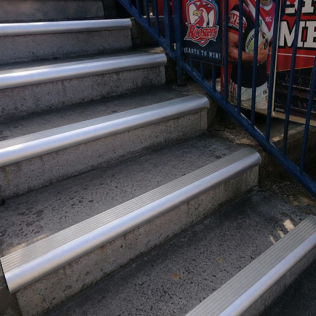 Customer photo review of Aluminium Bullnose Stair Nosing 70.58x55mm Cut to Any Size