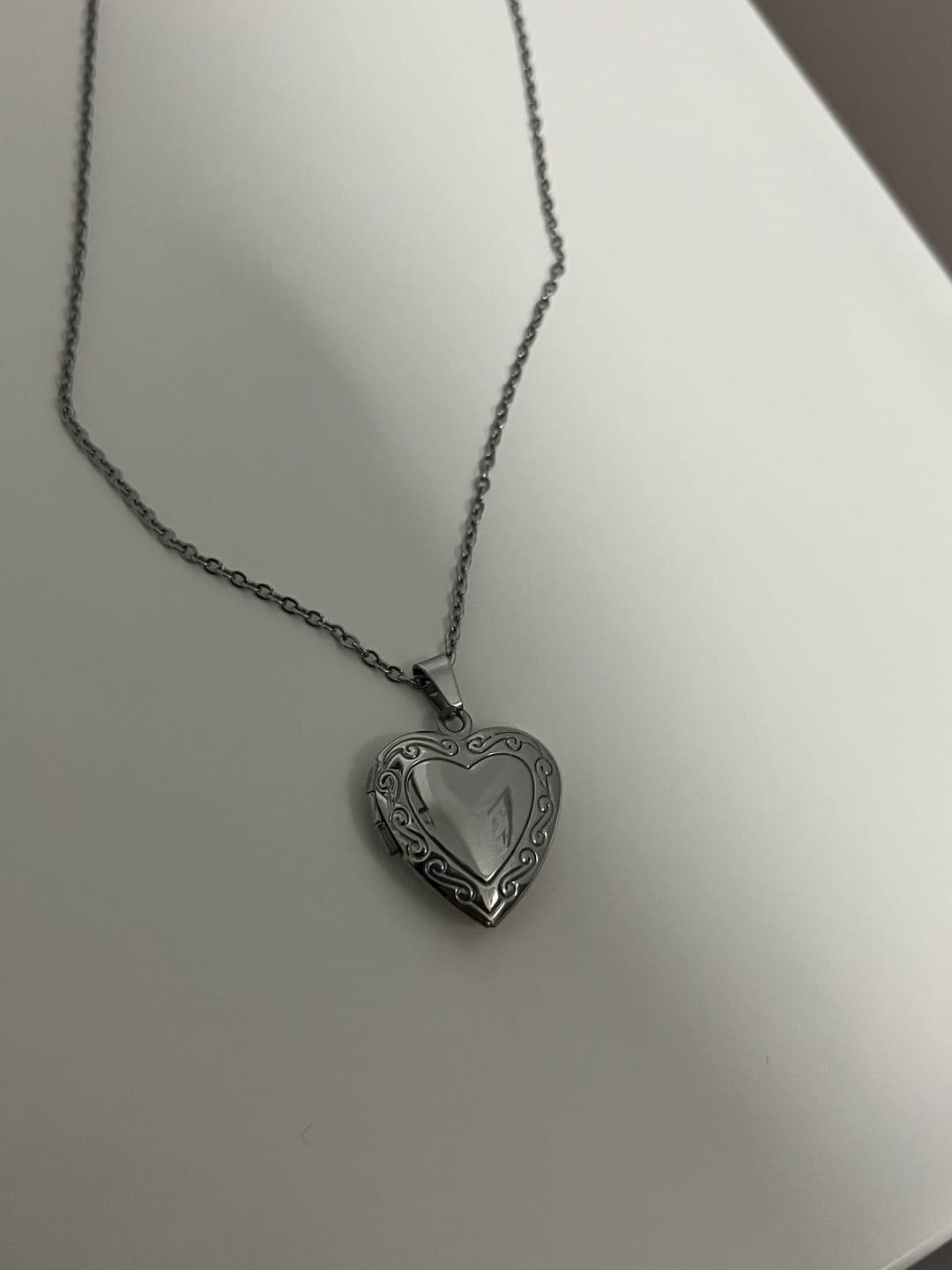 Customer photo review of Heart Locket Necklace Photo Pendant