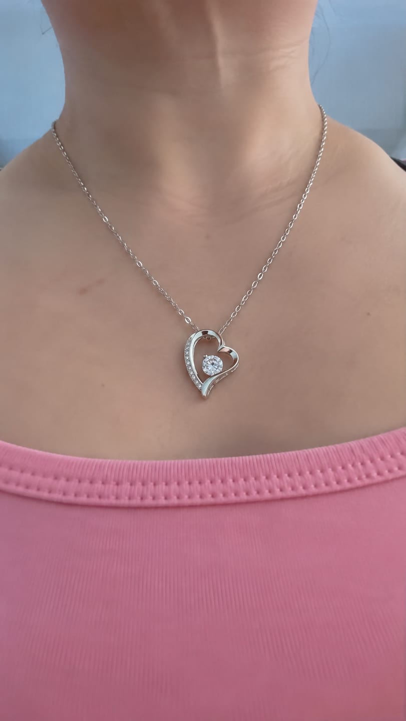 Customer photo review of To My Daughter / Love Dad Luxury Wood Heart Necklace Gift #2609