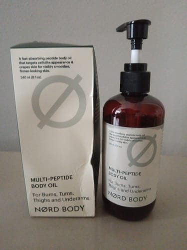 Customer photo review of NØRD BODY Peptide Body Oil (rev)