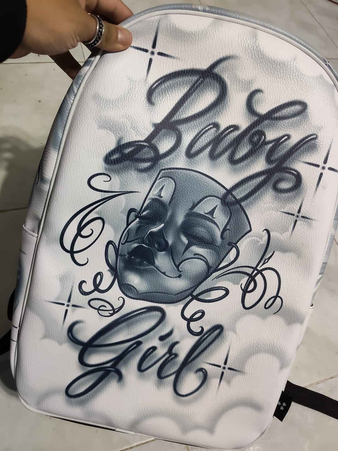 Customer photo review of Mochila Baby Girl