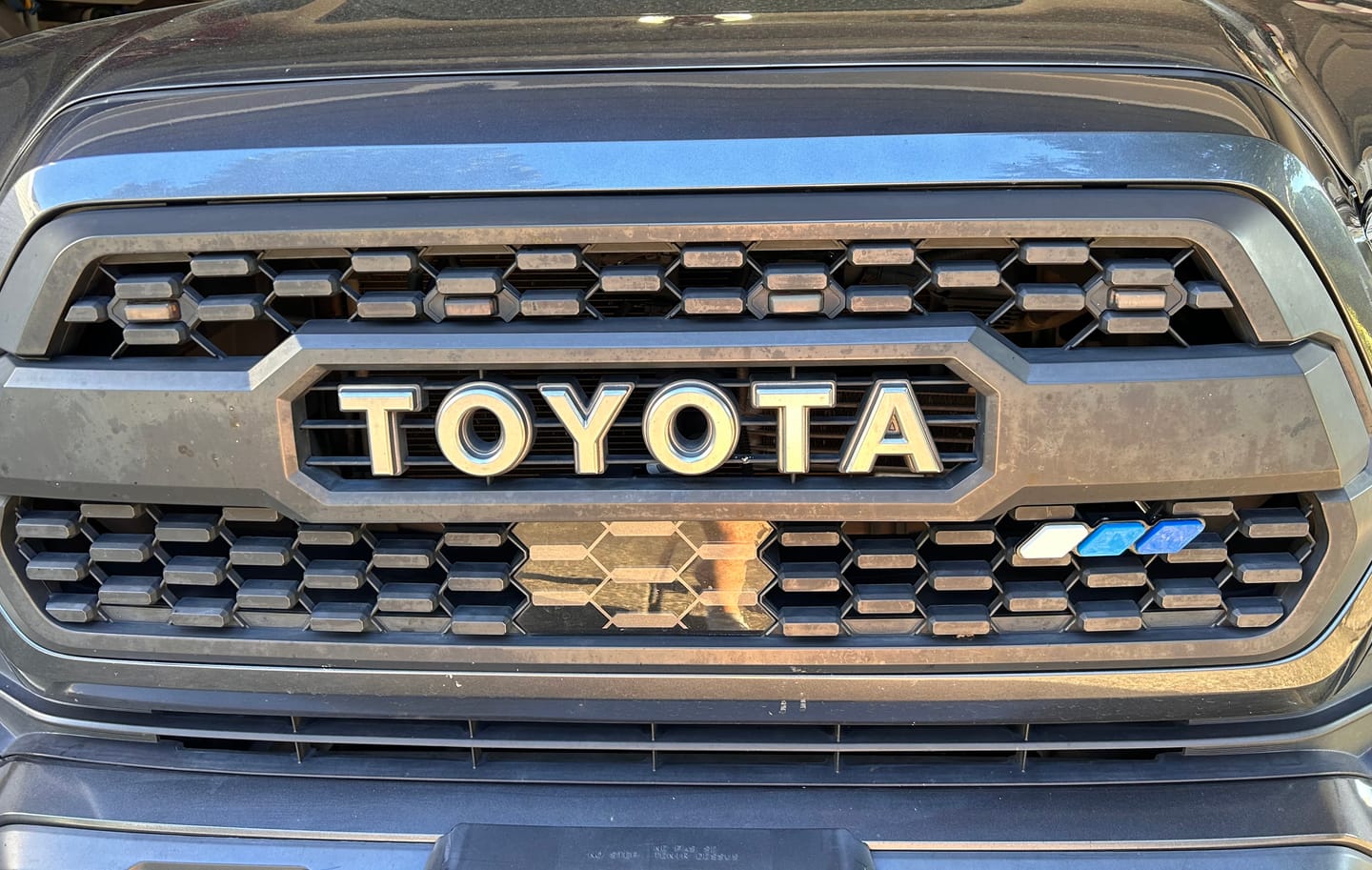 Customer photo review of Tri-Color TRD Pro Grille Badge Emblem