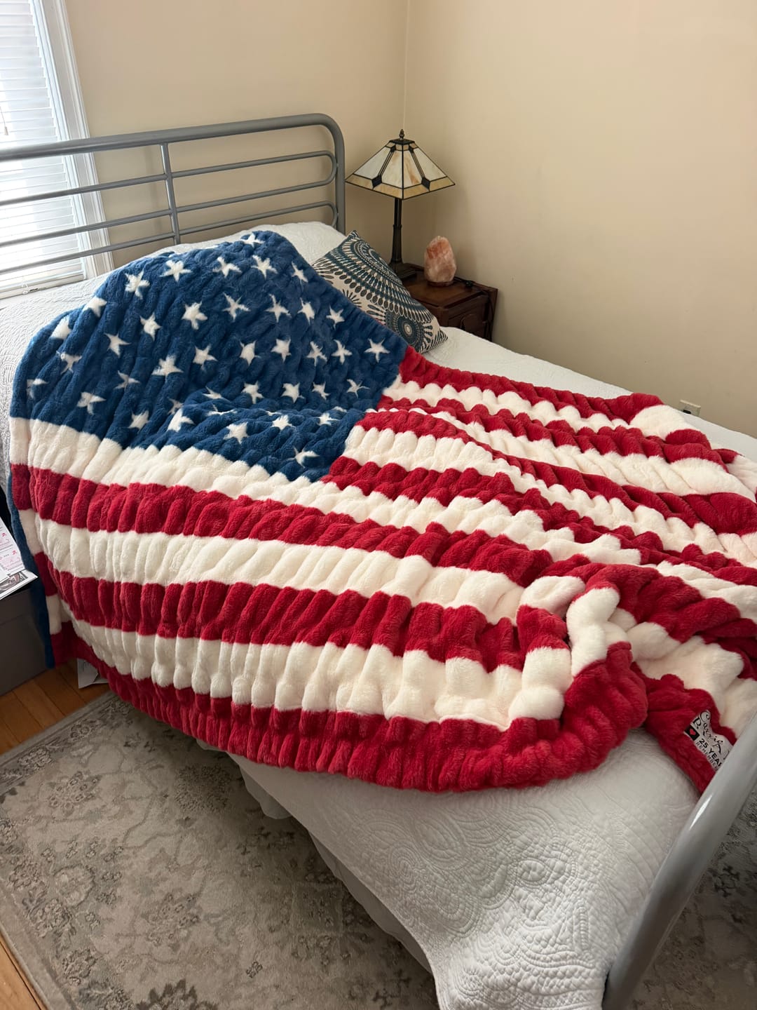 Customer photo review of Hugs Flag Blanket
