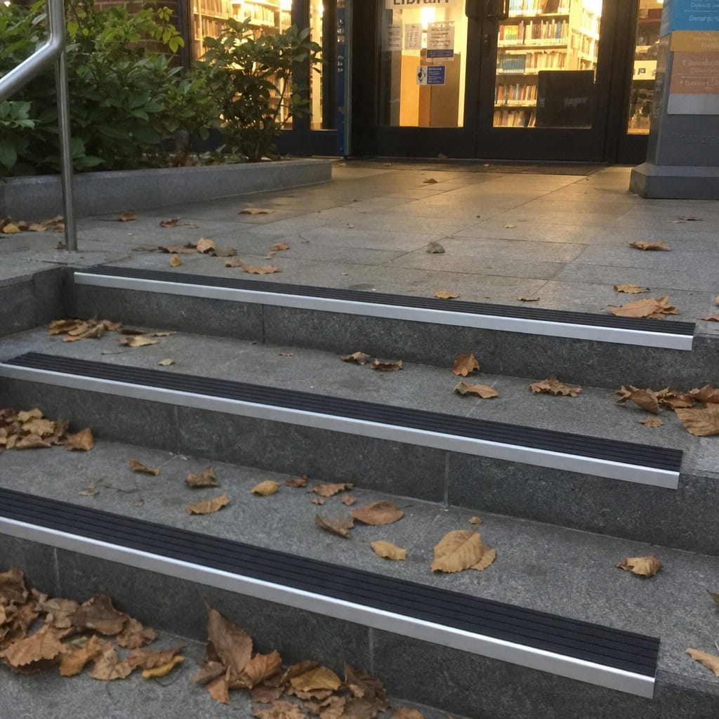 Customer photo review of Slimline Square Back Stair Nosing 59x30mm Aluminium Cut to Any Size