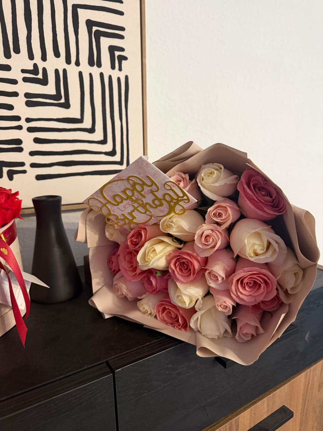Customer photo review of Pink Deluxe Bouquet