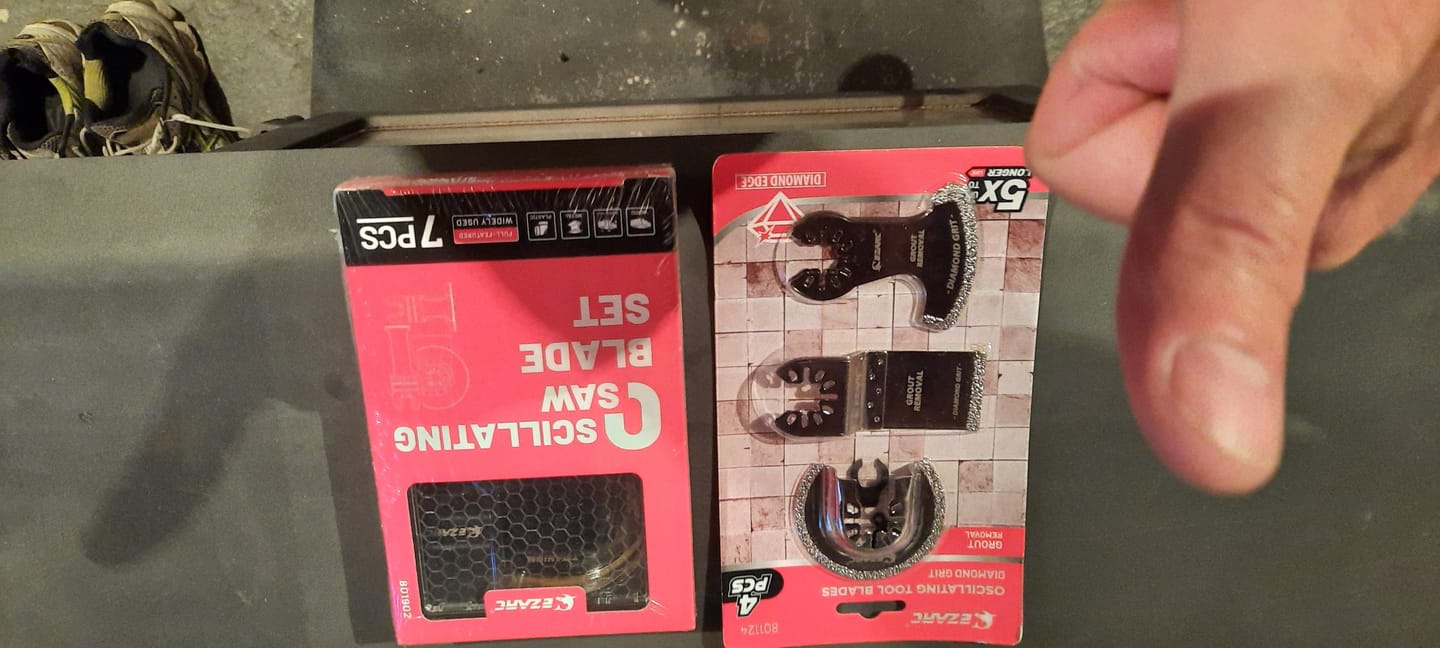 Customer photo review of Universal Fit Diamond Grit Oscillating Blade Set For Grout and Soft Tile
