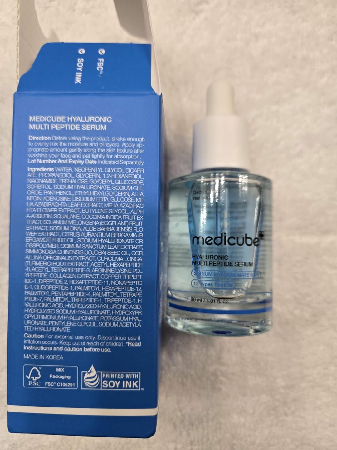 Customer photo review of Medicube - Hyaluronic Multi Peptide Serum