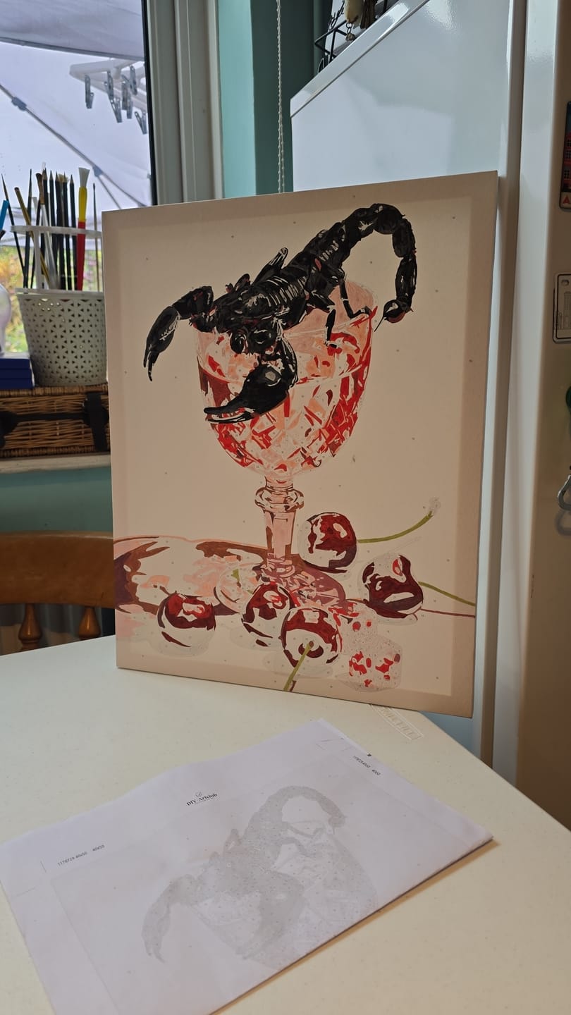 Customer photo review of Scorpio Rosé | Paint by Number