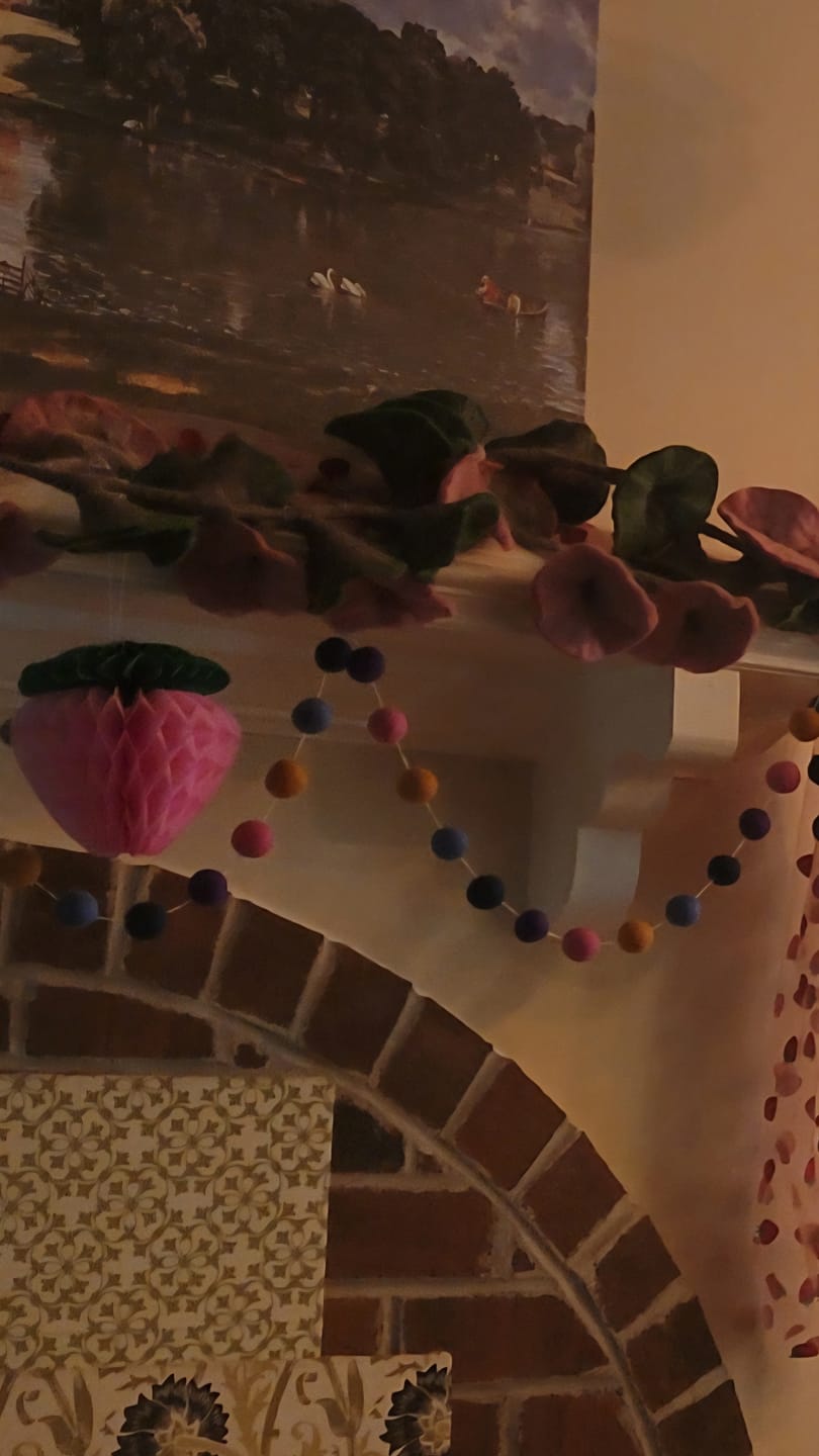 Customer photo review of Pompom Felt Ball Garland - Confetti