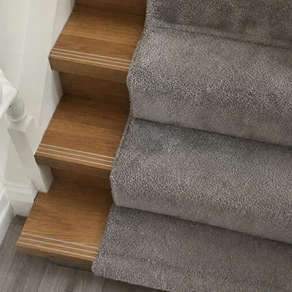 Customer photo review of Aluminium Flat Plate Stair Tread Insert Cut to Any Size