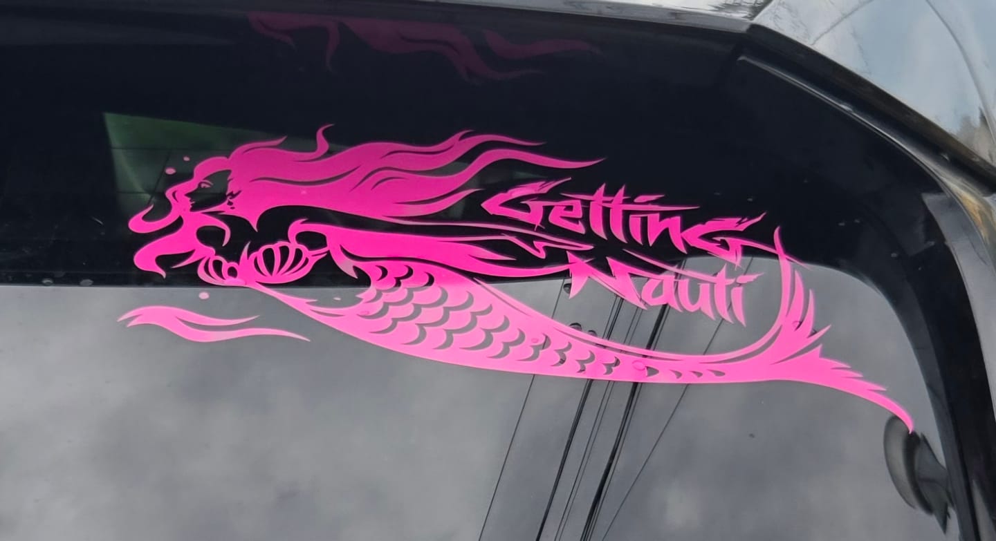 Customer photo review of Mermaid Vinyl Decal