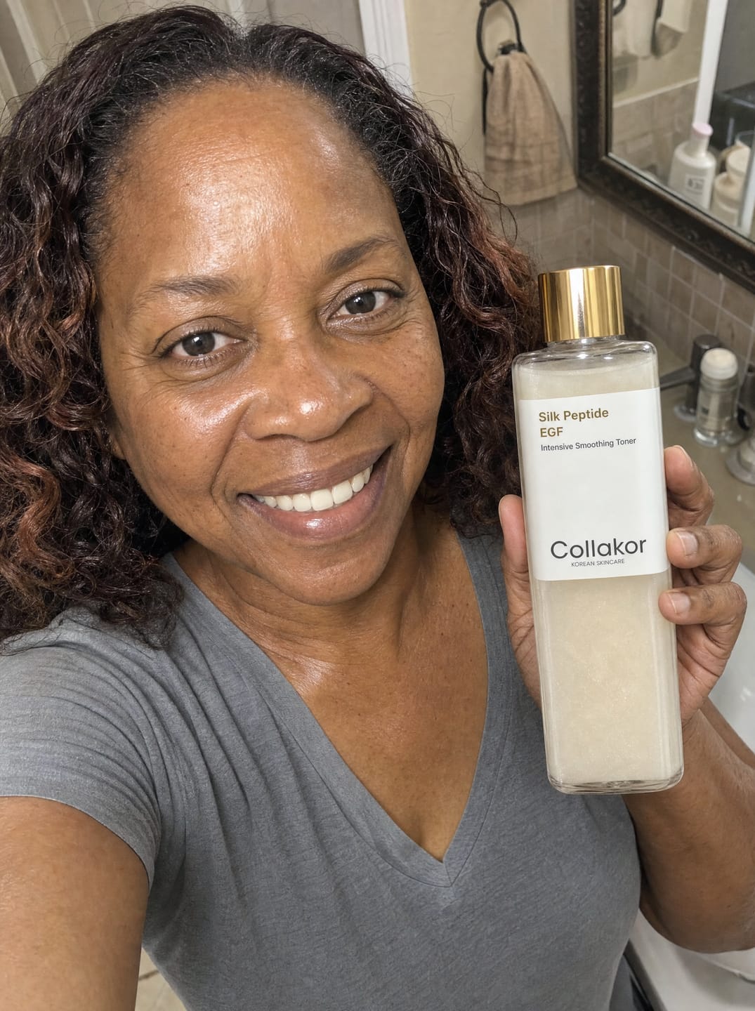 Customer photo review of Silk Peptide EGF Toner