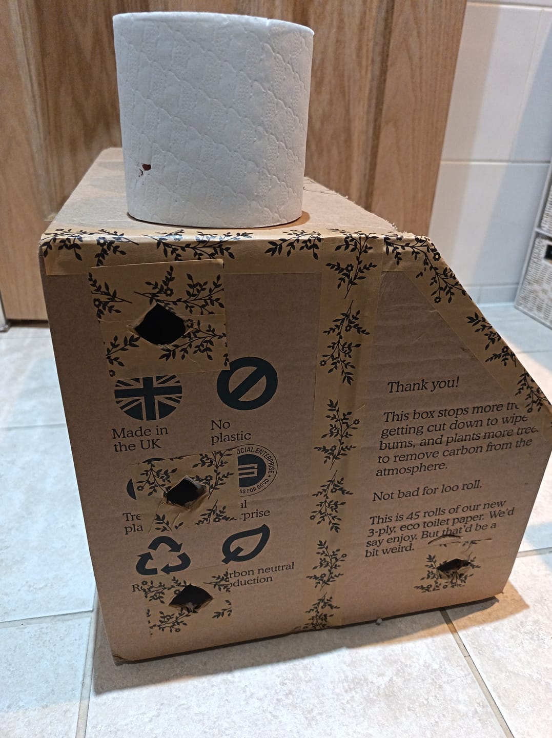 Customer photo review of 100% Recycled Toilet Paper