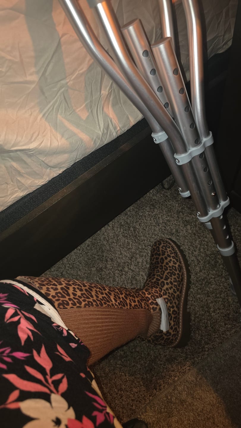Customer photo review of Corky's Leopard Let's Grab Coffee Boots