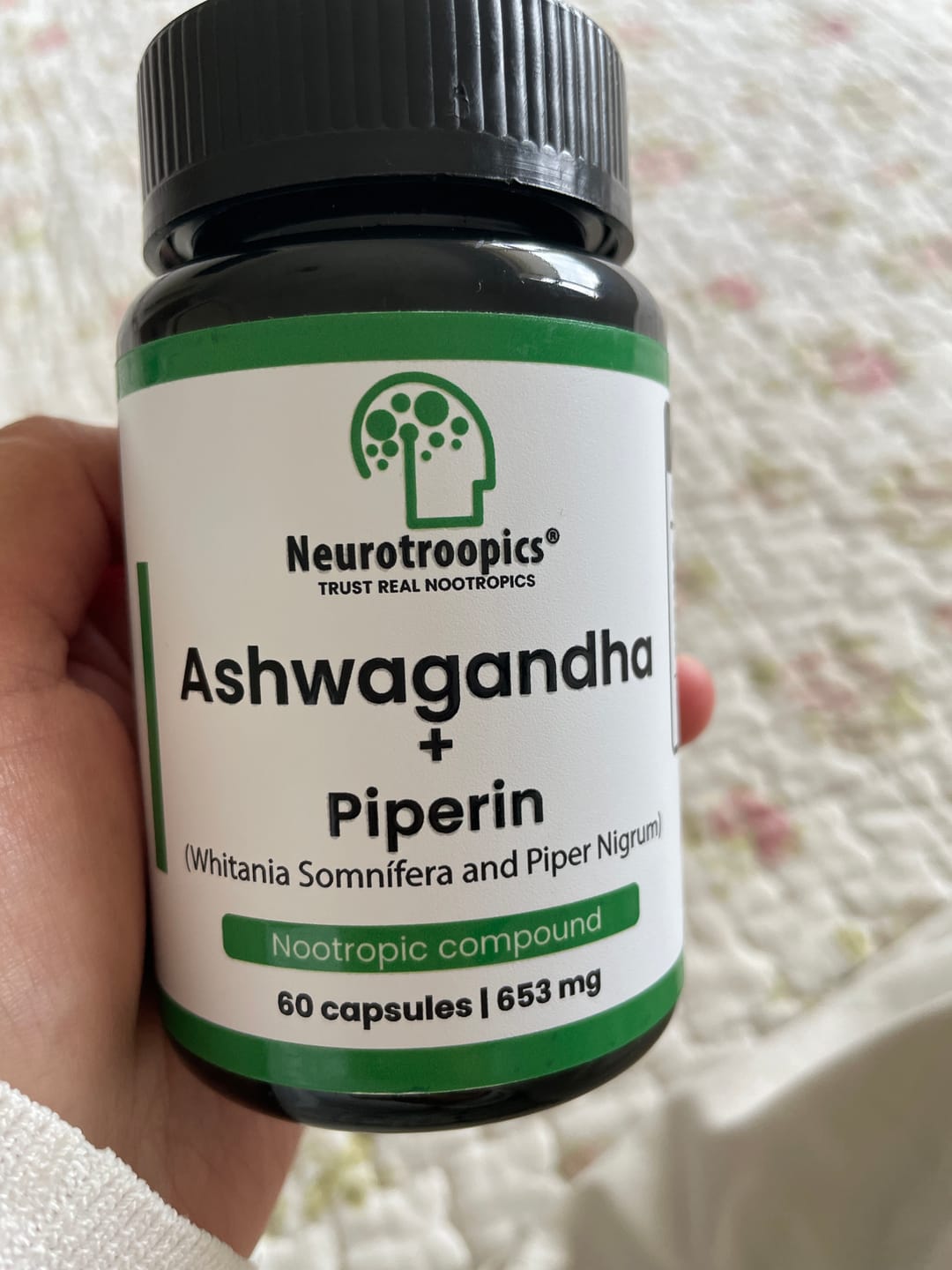 Customer photo review of Ashwagandha + Piperina - 653 mg