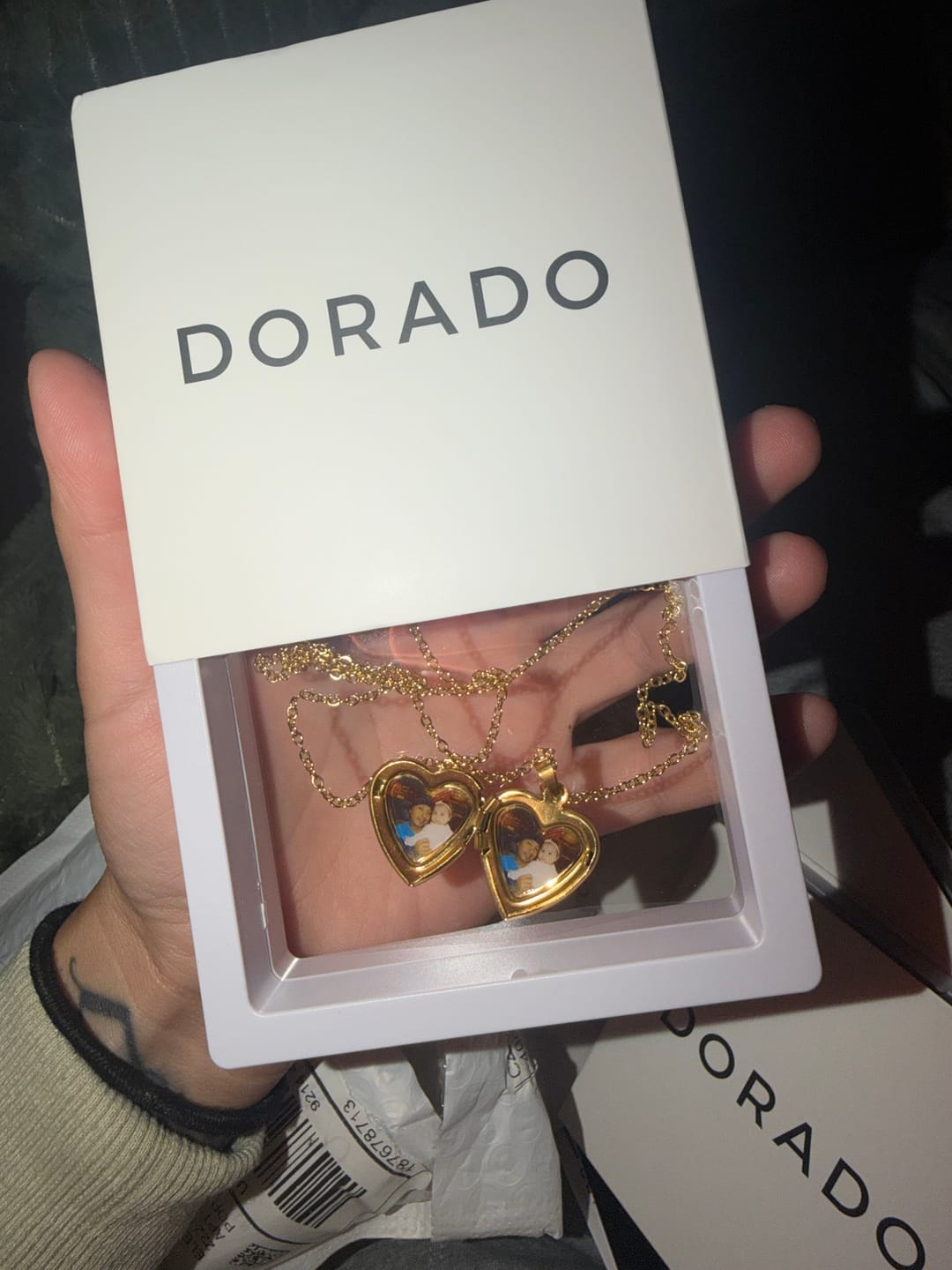 Customer photo review of Heart Locket Necklace Photo Pendant