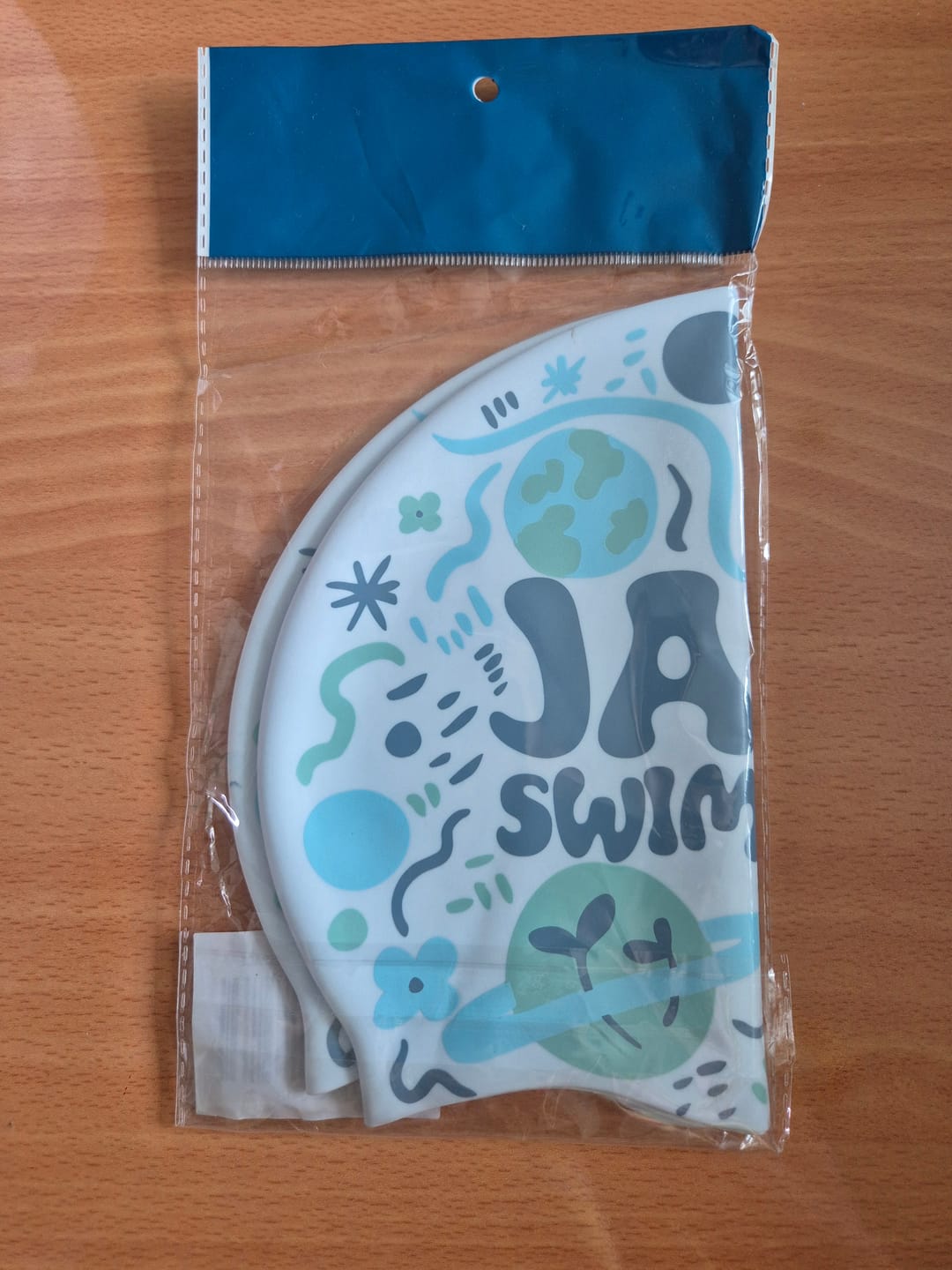 Customer photo review of JAYD Swim Cap - Lost In Space