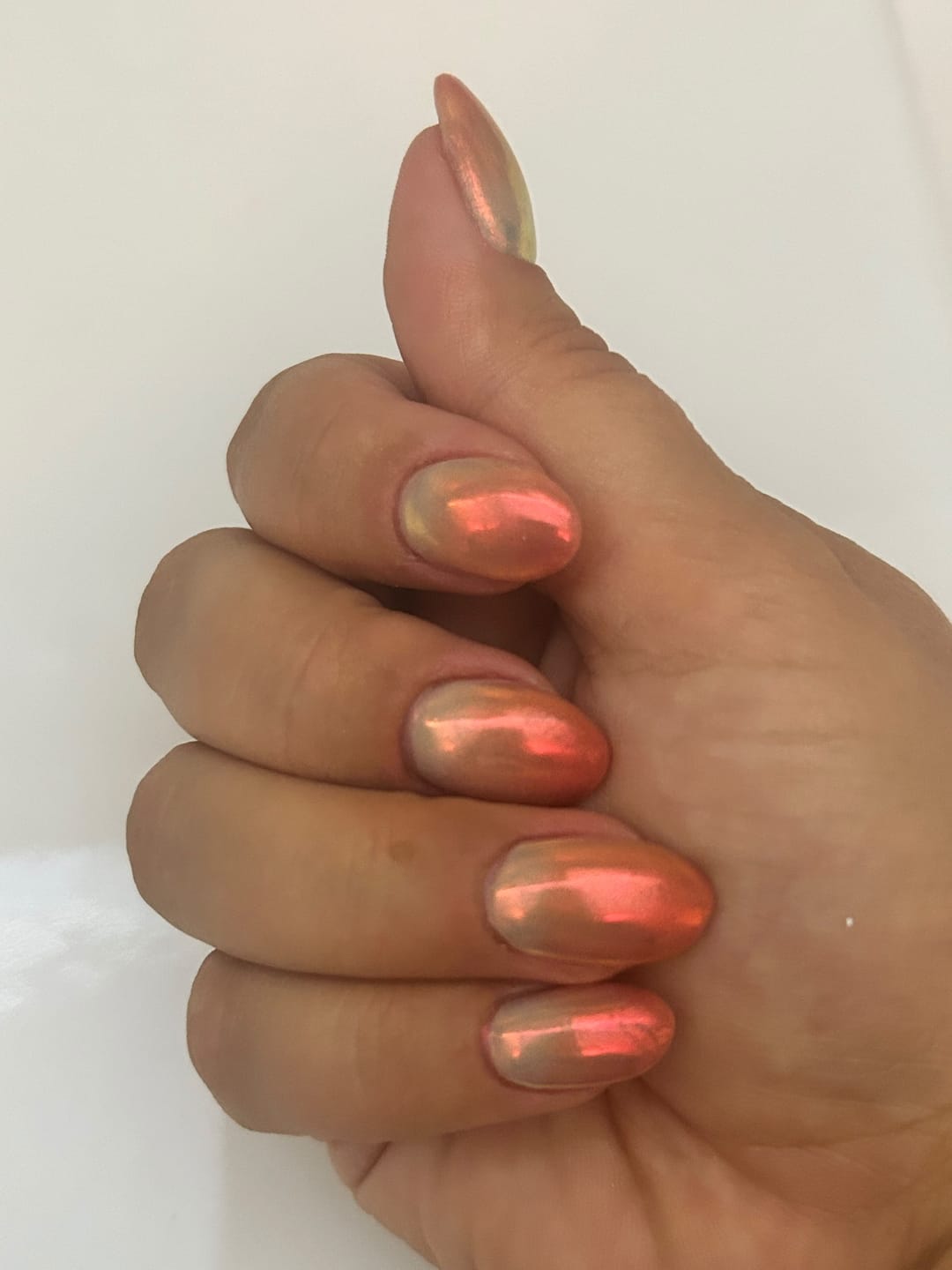 Customer photo review of Crimson Shift Chrome Powder