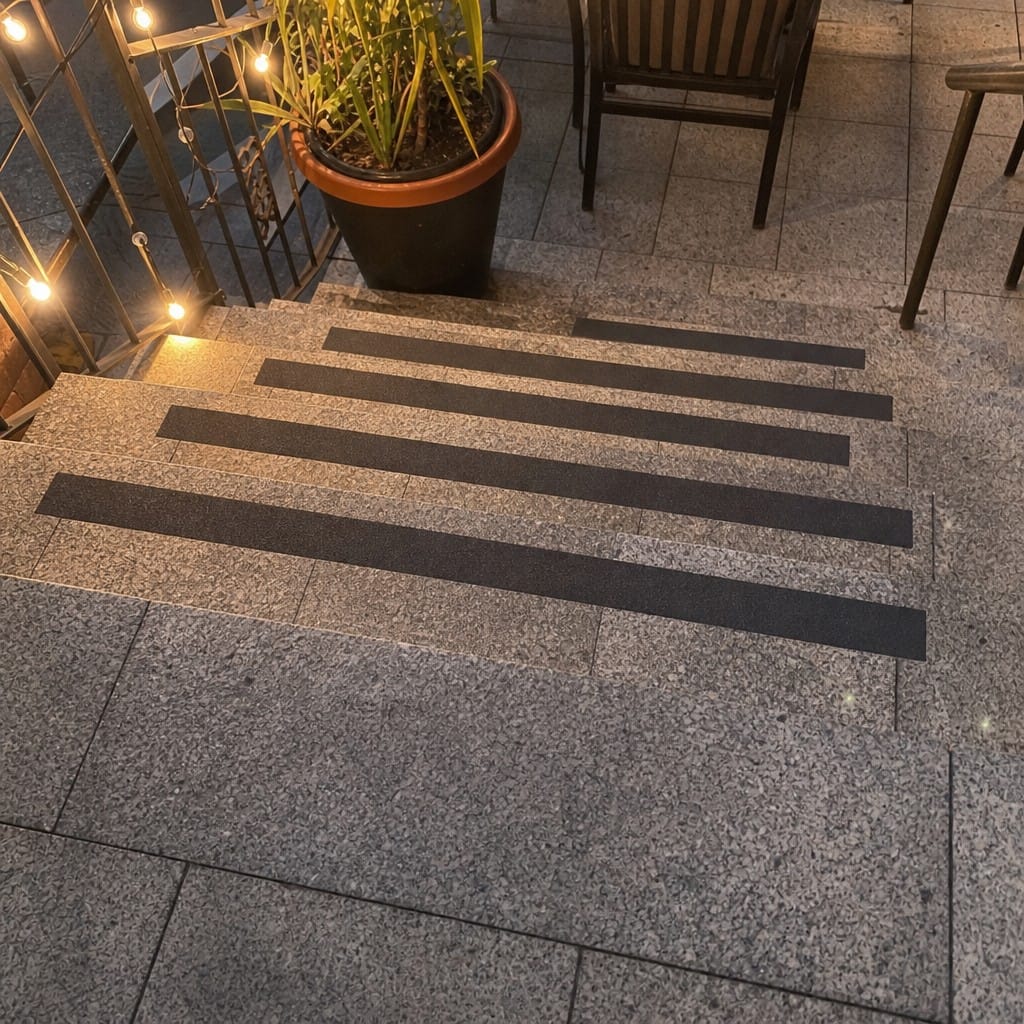 Customer photo review of 55mm Carborundum Stair Insert Cut to Any Size