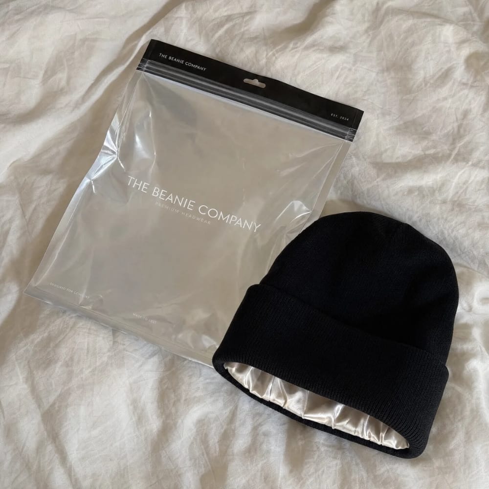 Customer photo review of Satin beanie