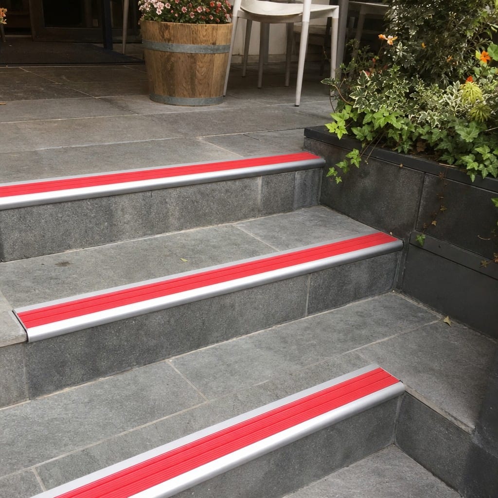Customer photo review of Aluminium Bullnose Stair Nosing 66.5x30mm, Cut to Size 700-3200mm