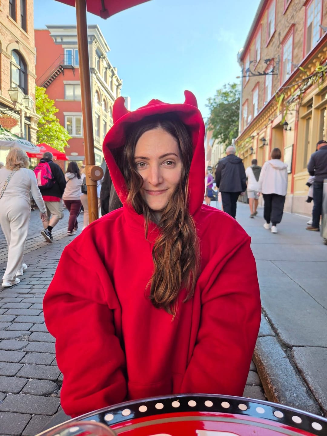 Customer photo review of WAVE DEVIL HOODIE - RED
