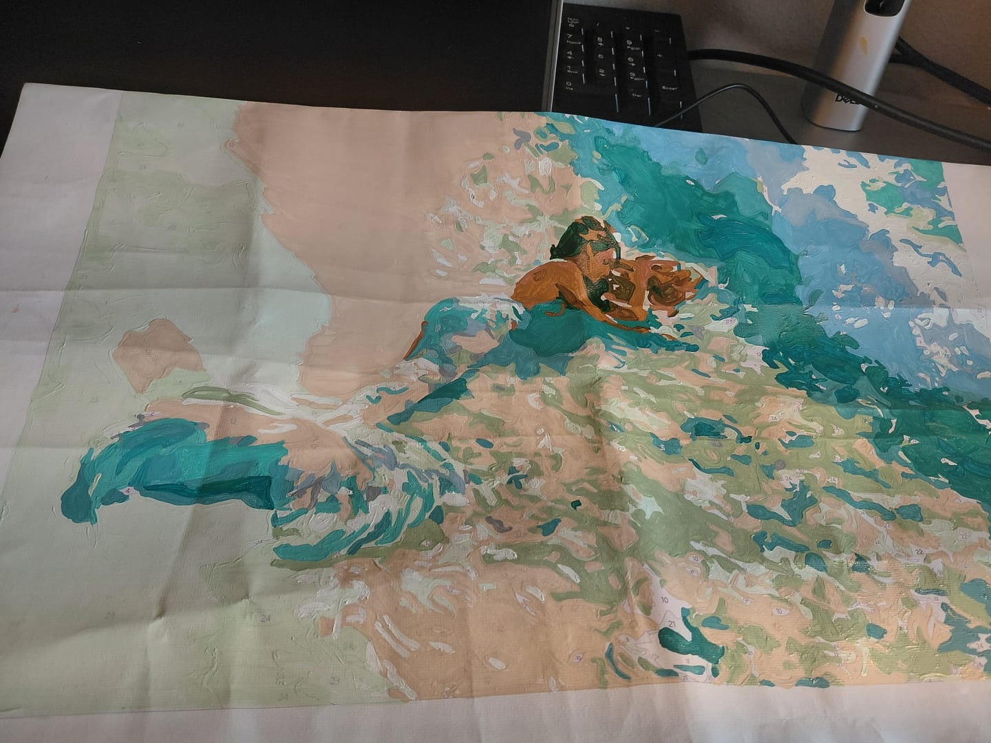 Customer photo review of Mermaid Tide | Paint by Number