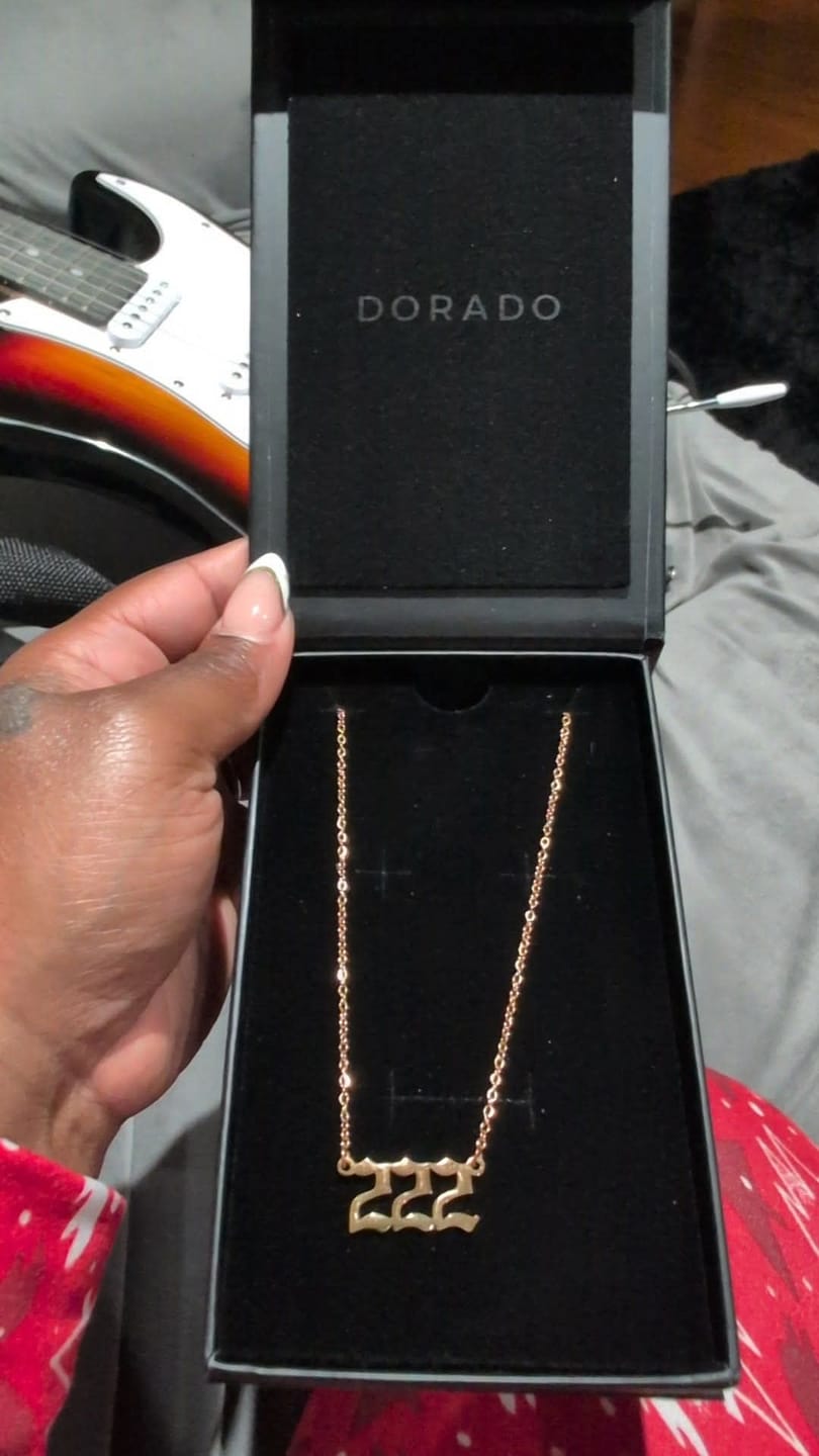 Customer photo review of Angel Number Necklace