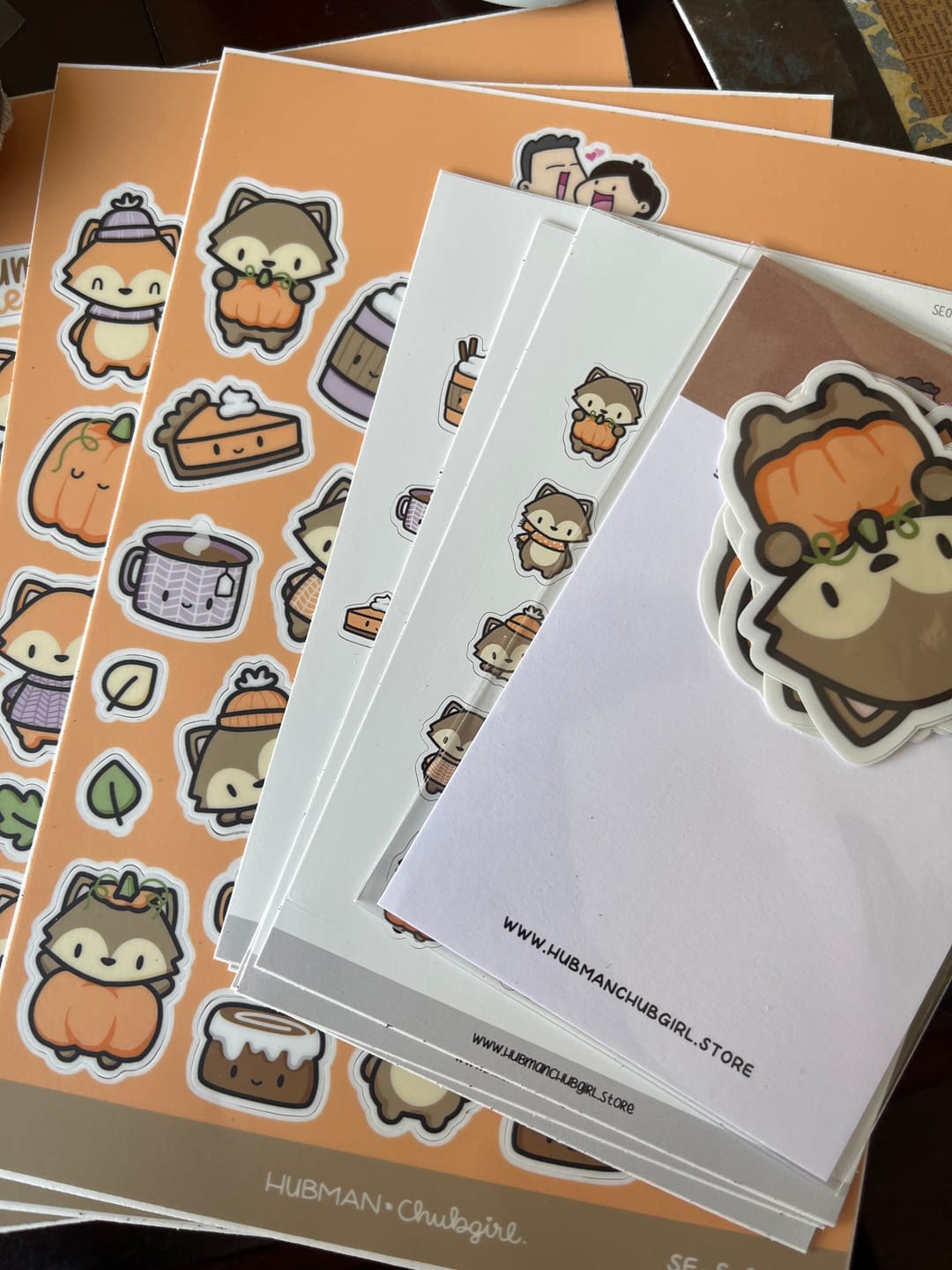 Customer photo review of Autumn Foxes Sticker Set