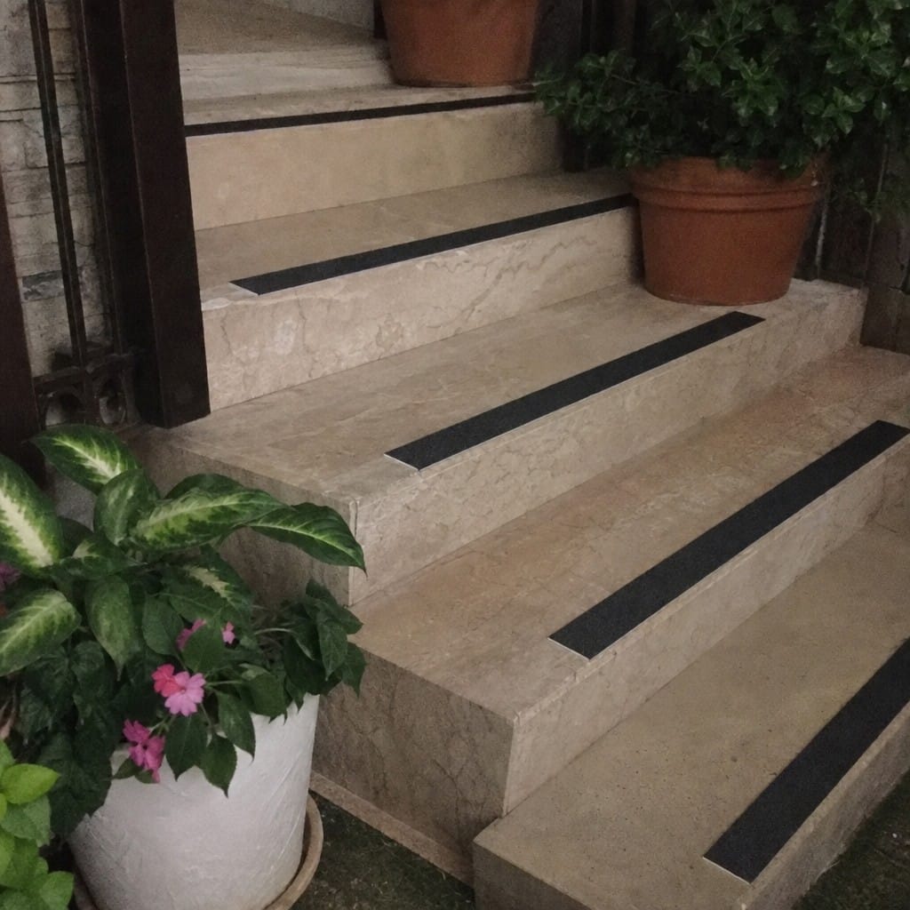 Customer photo review of 50mm Carborundum Stair Insert Cut to Any Size