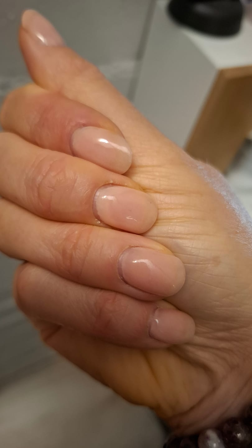 Customer photo review of Crystal Clear Dipping Powder